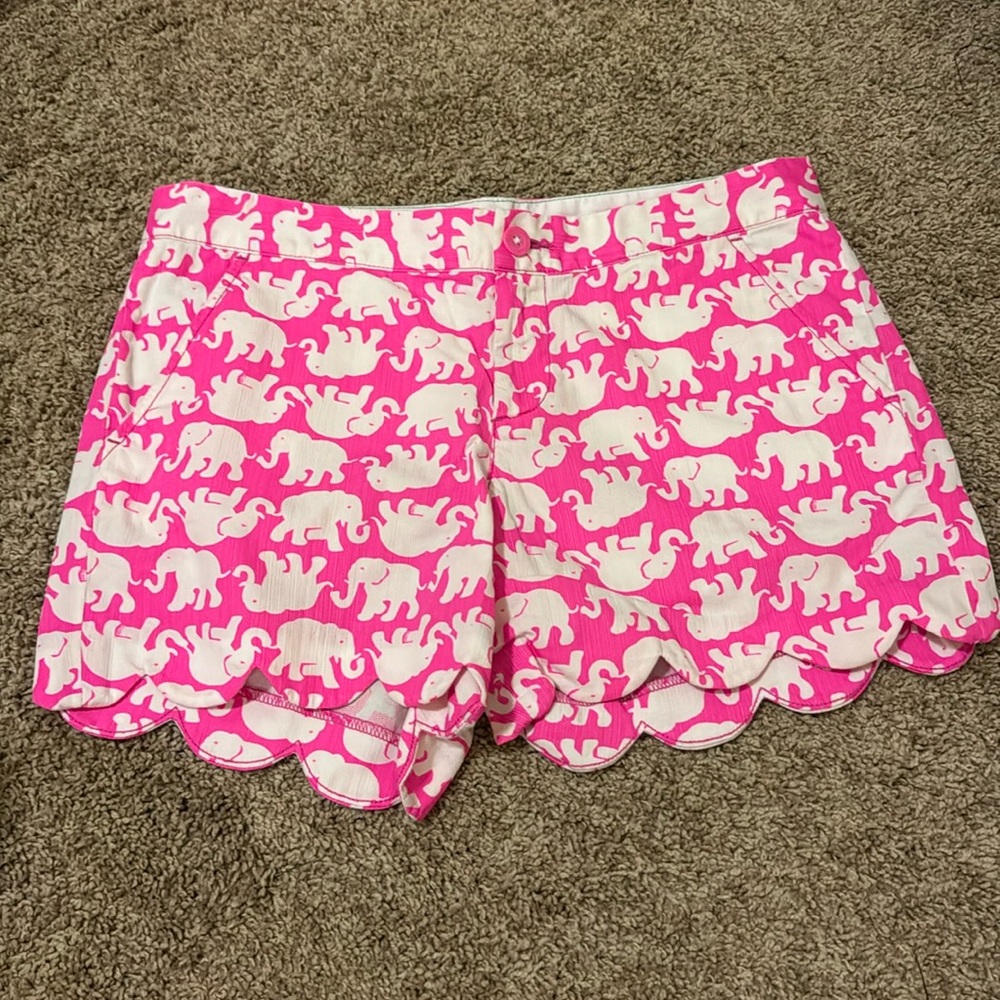 Lilly Pulitzer Buttercup short size 4 pink elephants